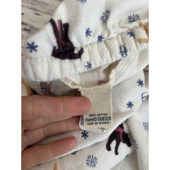 LL Bean Pajama Flannel Pants Medium Dog Lab Christmas Drawstring Waist - Picture 8 of 10